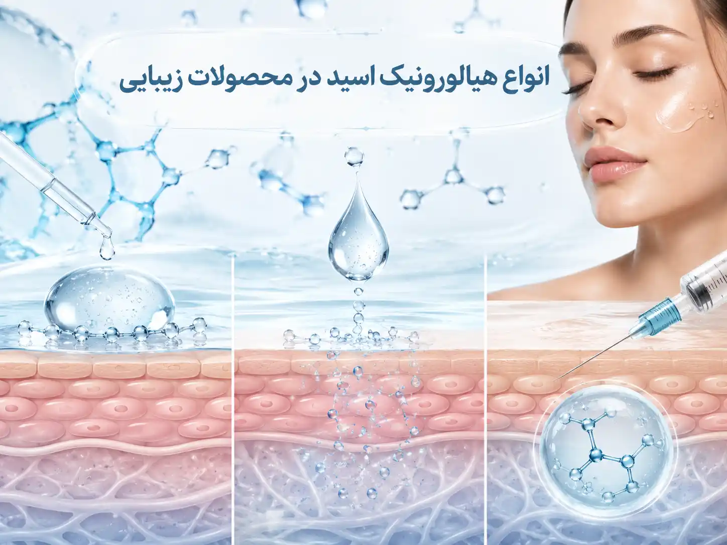 انواع هیالورونیک اسید در محصولات زیبایی