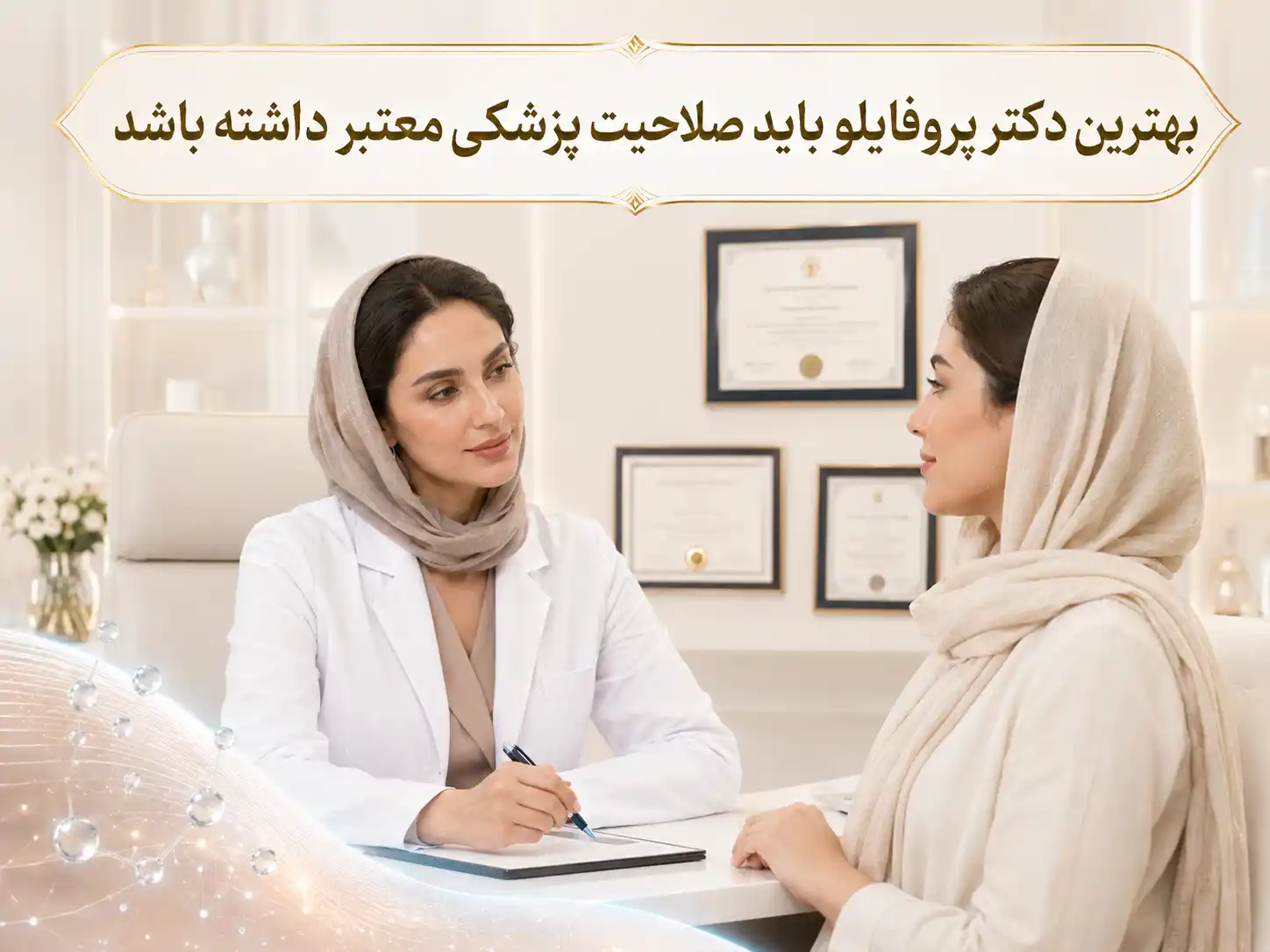 ۱. بهترین دکتر پروفایلو باید صلاحیت پزشکی معتبر داشته باشد