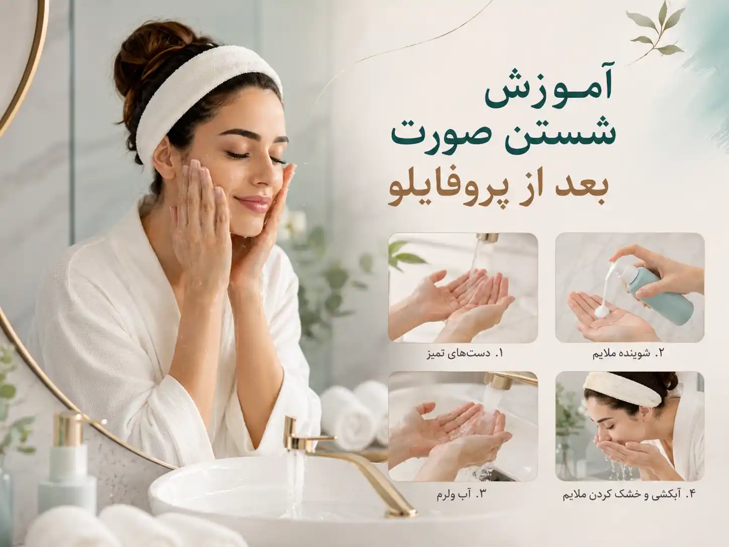 آموزش شستن صورت بعد از پروفایلو