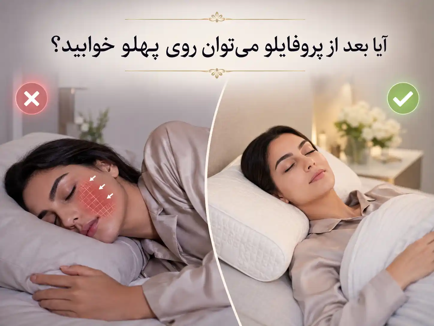آیا بعد از پروفایلو می‌توان روی پهلو خوابید؟